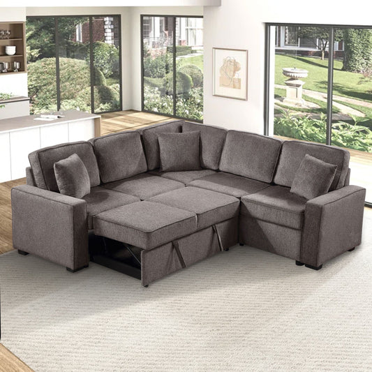 Onbeam Sectional Sleeper Sofa with Pull Out Bed